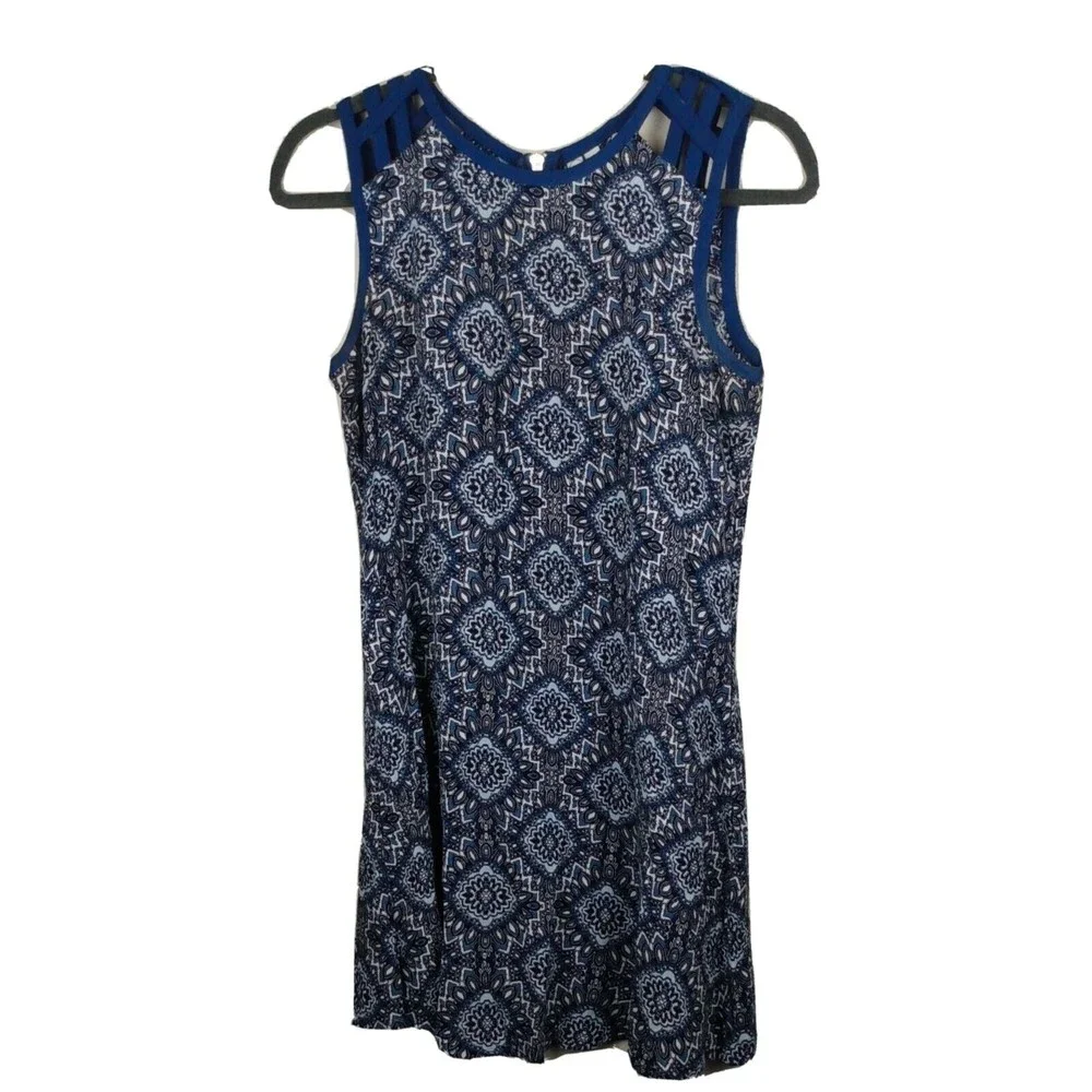 Speechless Women's Sleeveless Black & Blue midi Dress Size XS - Picture 1 of 9